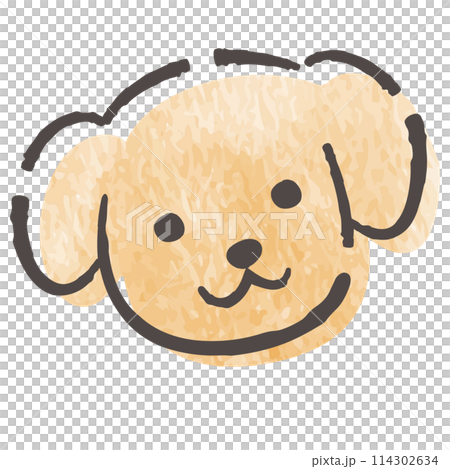 簡單的手繪狗插畫（水彩） 114302634