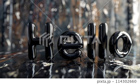Black Glass Hello concept art poster. 114302660