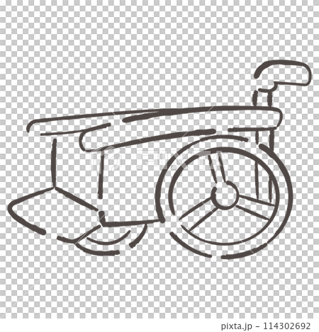 Simple wheelchair icon (line drawing) Simple wheelchair icon (line drawing) 114302692