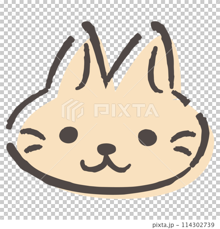 シンプルな手描きのネコのイラスト 114302739