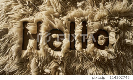 Beige Fur Hello concept art poster. 114302743