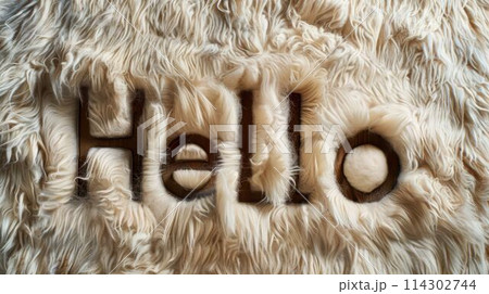 Beige Fur Hello concept art poster. 114302744