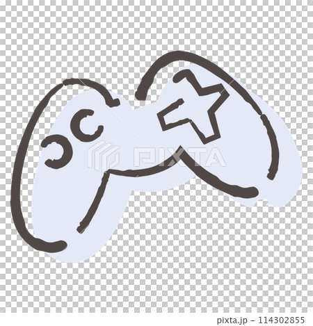 シンプルなゲーム機コントローラーのイラスト シンプルなゲーム機コントローラーのイラスト 114302855