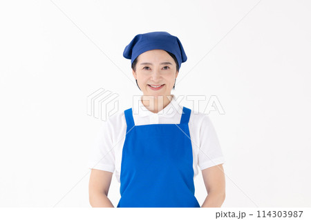 ミドル女性 ユニホーム エプロン ミドル女性 ユニホーム エプロン 114303987