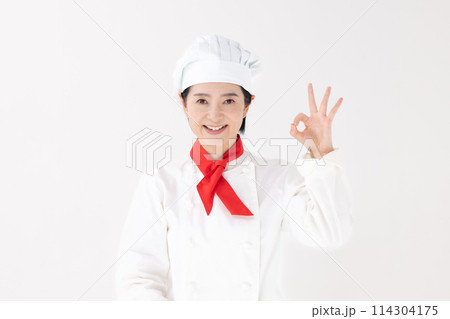 ミドル女性 コック服 OK ミドル女性 コック服 OK 114304175