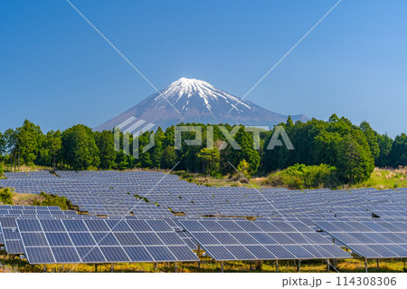 太陽光発電 富士山 太陽光発電 富士山 114308306