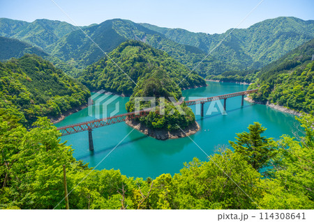 【静岡県】　奥大井湖上駅 114308641