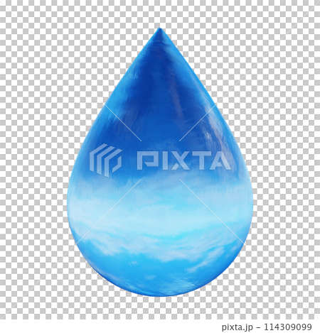 Illustration of blue water drop 114309099