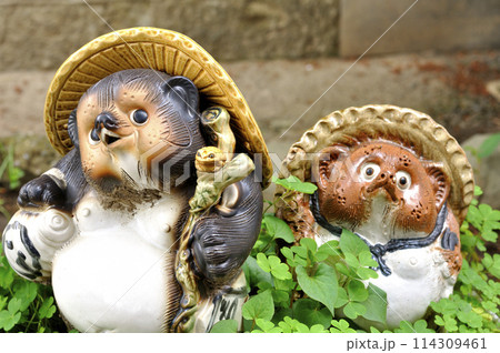 信楽焼の狸(たぬきの置物) 信楽焼の狸(たぬきの置物) 114309461