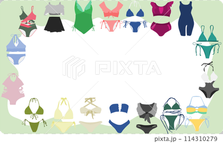 Swimsuit frame illustration 114310279