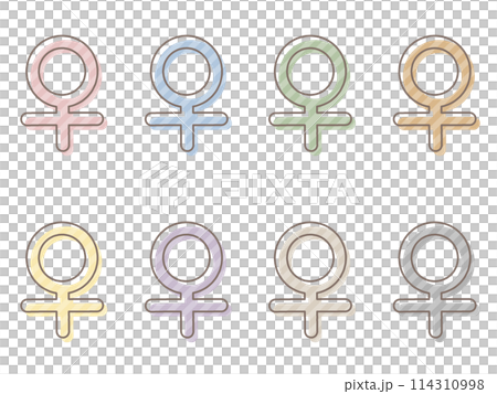 版ズレな金星のアイコンセット 114310998