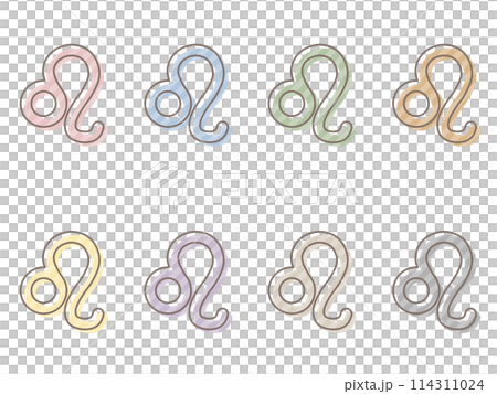 A set of Leo icons with a misaligned version A set of Leo icons with a misaligned version 114311024