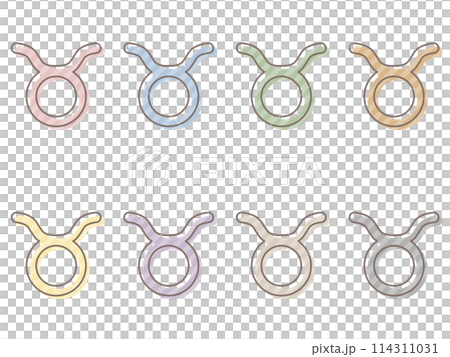 A set of Taurus icons with a misaligned version A set of Taurus icons with a misaligned version 114311031