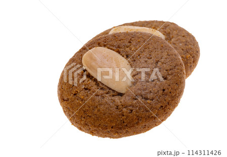 cookies with almonds isolated cookies with almonds isolated 114311426