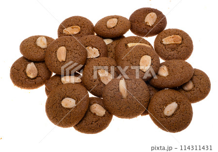 cookies with almonds isolated cookies with almonds isolated 114311431