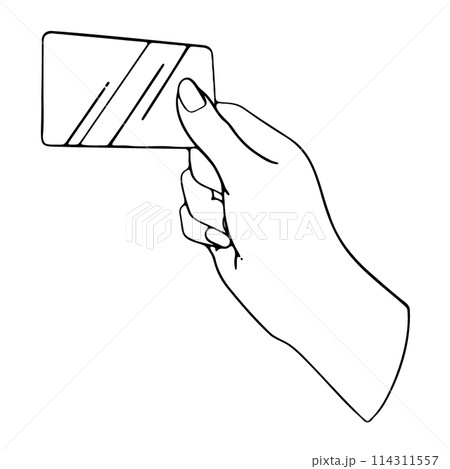 カードを持っている手のイラスト2 114311557
