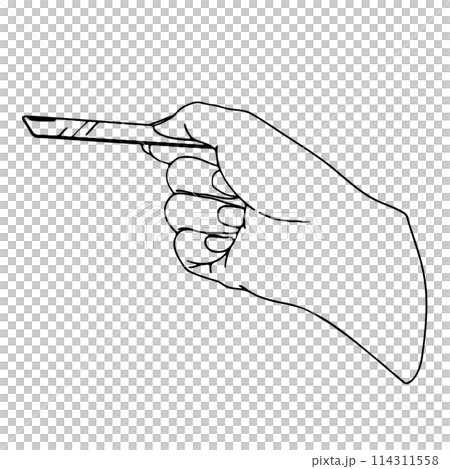 拿著卡片的手的插圖1 114311558