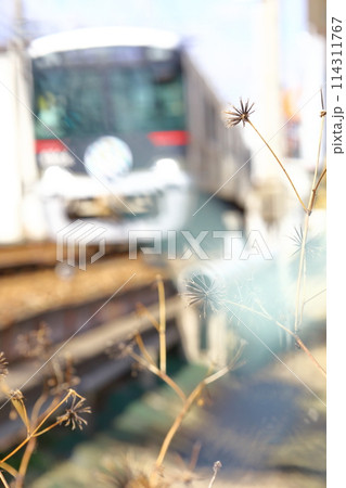 鉄道沿線の風景　ボカシ写真 114311767
