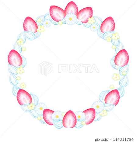 苺のケーキの枠 苺のケーキの枠 114311784