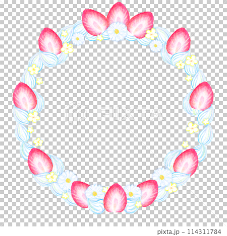苺のケーキの枠 苺のケーキの枠 114311784