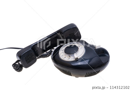 retro black phone isolated retro black phone isolated 114312102