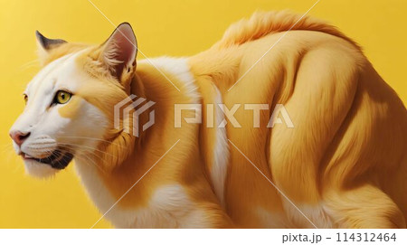 黄色い空間の架空動物/Fictitious animals in yellow space 114312464