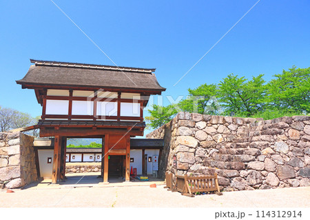 長野県長野市、松代城北の櫓門の風景 長野県長野市、松代城北の櫓門の風景 114312914
