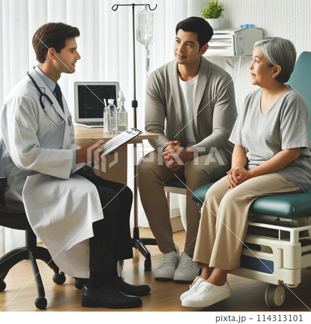 外来受診をする患者と家族 外来受診をする患者と家族 114313101