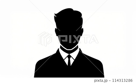 人のシルエット 人のシルエット 114313286