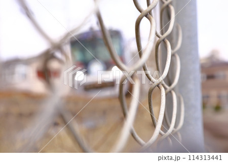 鉄道沿線の風景 ボカシ写真 鉄道沿線の風景 ボカシ写真 114313441