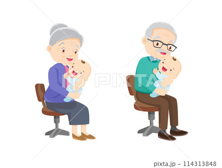 grandparent holding baby in arms 114313848