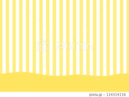 ストライプパターンとウェーブのフレームカード/イエロー 114314116