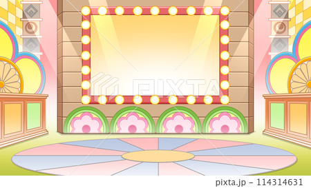 テレビのバラエティ番組風背景 114314631
