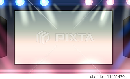 スポットライトに照らされたステージ背景2 スポットライトに照らされたステージ背景2 114314704