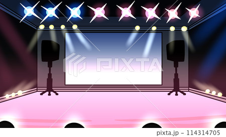 スポットライトに照らされたステージ背景1 スポットライトに照らされたステージ背景1 114314705