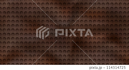 Chocolate waffle cone texture seamless pattern with circular dimples Chocolate waffle cone texture seamless pattern with circular dimples 114314725