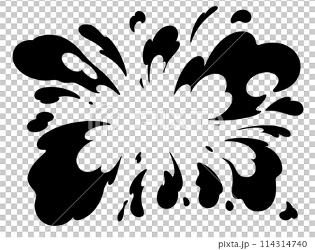 Explosion effect illustration_Silhouette Explosion effect illustration_Silhouette 114314740