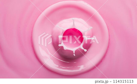 sweet milk in plastic container 114315113