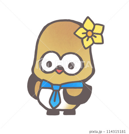 ネクタイと花とフクロウ ネクタイと花とフクロウ 114315181