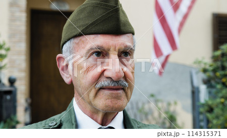 American Second World War Military Veteran During Memorial Day 114315371