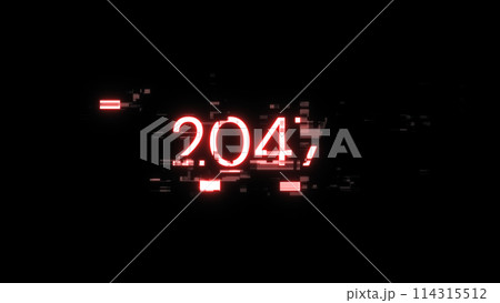 3D rendering 2047 text with screen effects of technological glitches 3D rendering 2047 text with screen effects of technological glitches 114315512