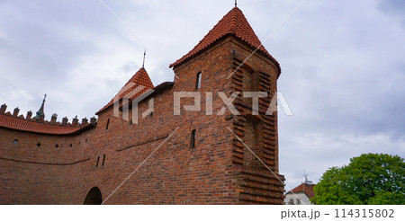 Barbican fortress in the historic center of Warsaw. Poland. 114315802