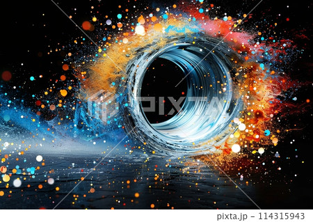 time travel tie warp illustration of an endless colorful tunnel time travel tie warp illustration of an endless colorful tunnel 114315943