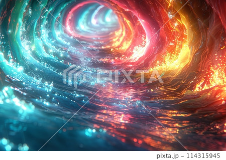 flames of time illustration of an endless colorful tunnel flames of time illustration of an endless colorful tunnel 114315945