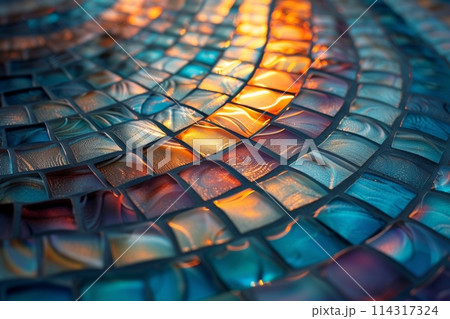 a photo featuring a glass mosaic background a photo featuring a glass mosaic background 114317324