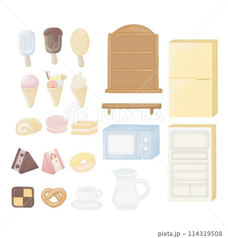 Dessert and kitchen cartoon Dessert and kitchen cartoon 114319508