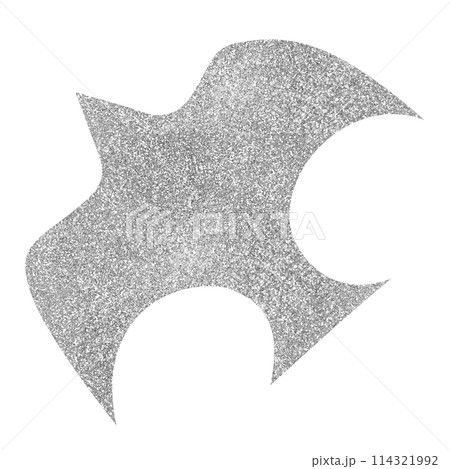 イラスト素材　鳥　シルバー 114321992