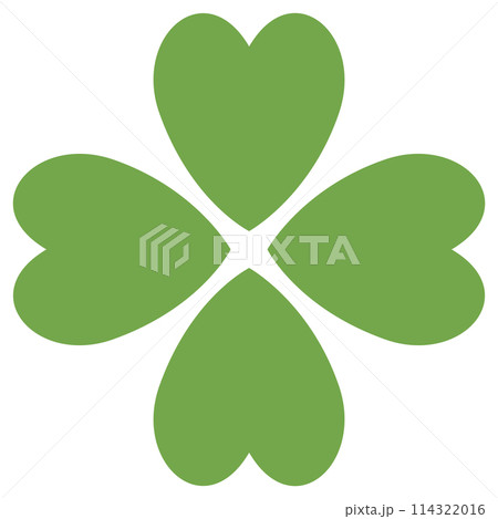 イラスト素材 四つ葉のクローバー 葉 イラスト素材 四つ葉のクローバー 葉 114322016