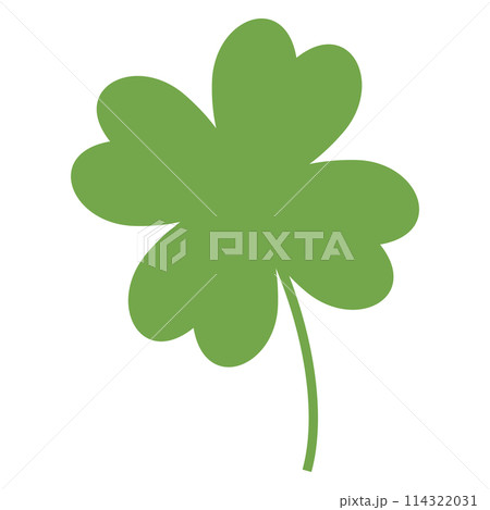 イラスト素材 四つ葉のクローバー 葉 イラスト素材 四つ葉のクローバー 葉 114322031