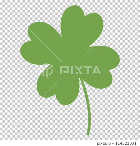 イラスト素材 四つ葉のクローバー 葉 イラスト素材 四つ葉のクローバー 葉 114322031